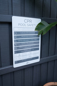 Rectangle CPR Sign - Charcoal - National Compliance