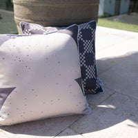 Element Check Charcoal- 45×45cm Outdoor Pillow