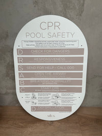 NEW - Oval CPR Sign - Fawn - National Compliance