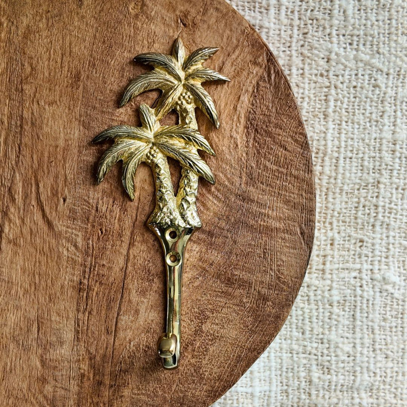 NEW Brass Twin Palms Hook