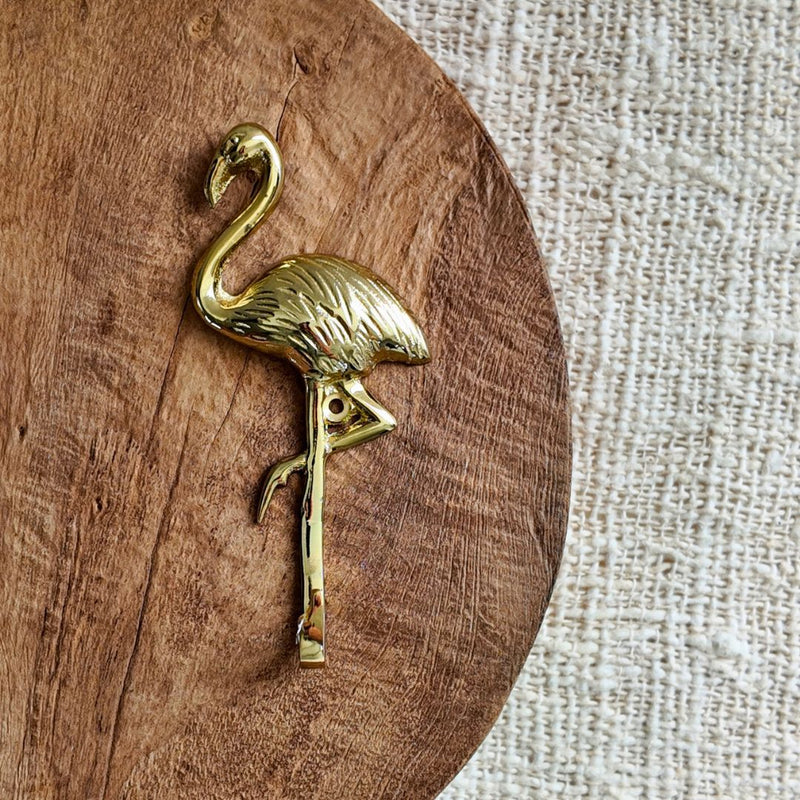 NEW Brass Flamingo Hook