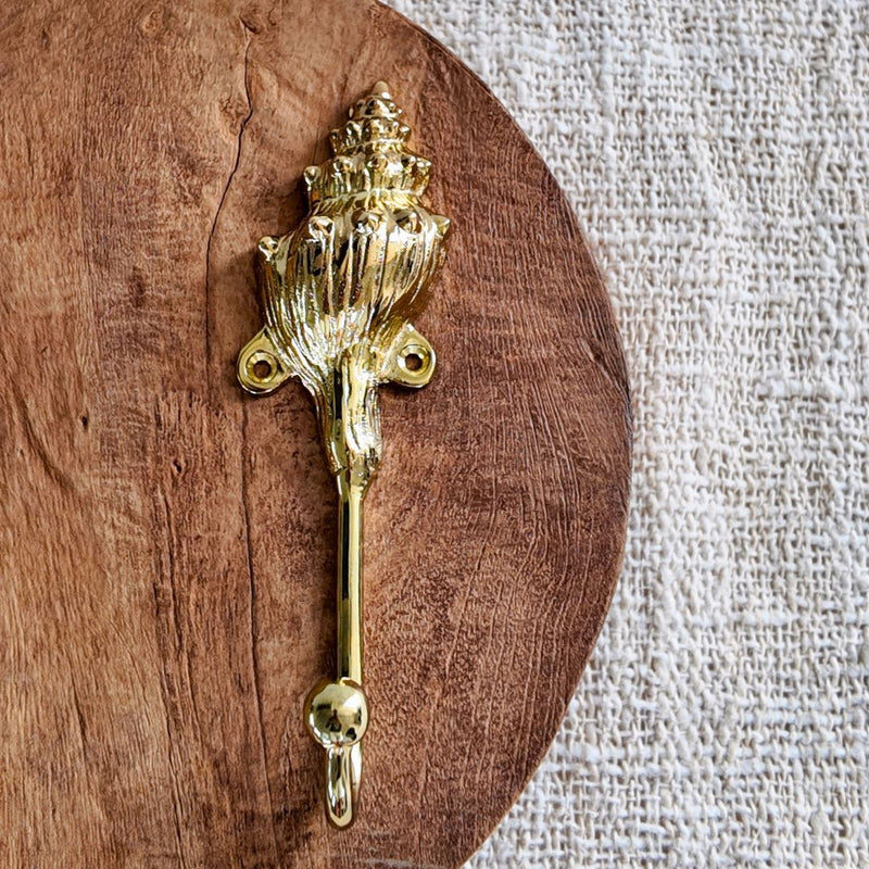 NEW Brass Conch Shell Hook