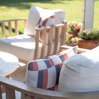 Element Check Stripe Earth - 45×45cm Outdoor Pillow