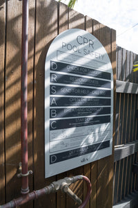 Arch CPR Sign - Charcoal - National Compliance