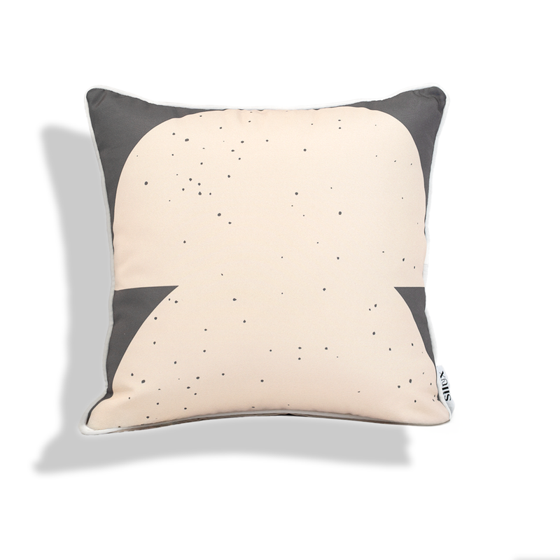 Element Abstract Charcoal  - 45×45cm Outdoor Pillow