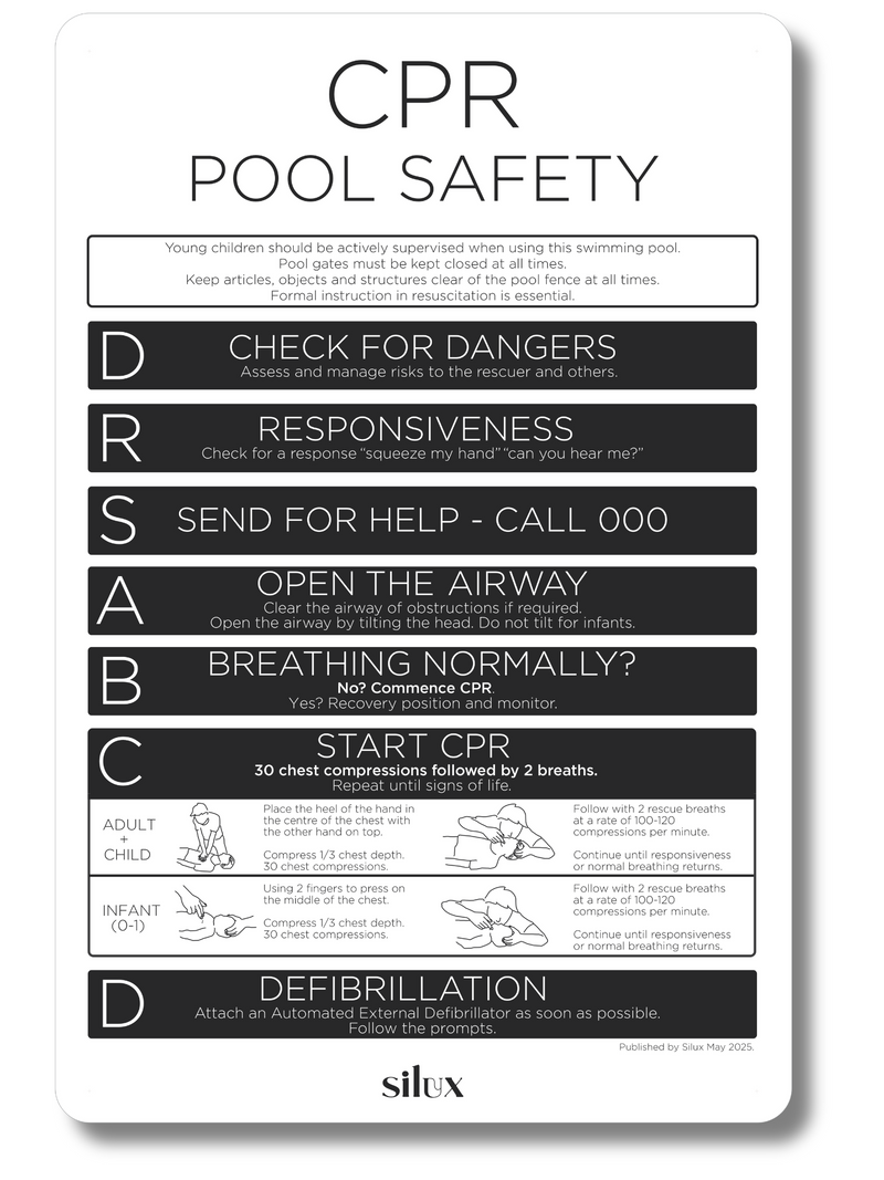 NEW - Rectangle CPR Sign - Black - National Compliance