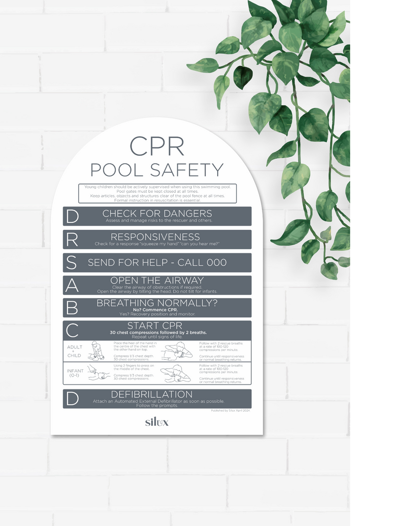 Arch CPR Sign - Charcoal - National Compliance