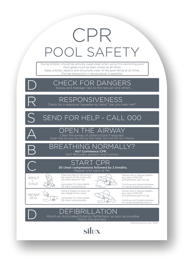 Arch CPR Sign - Charcoal - National Compliance