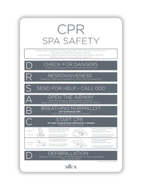 Rectangle SPA CPR Sign - Charcoal - National Compliance