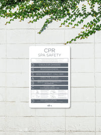 Rectangle SPA CPR Sign - Charcoal - National Compliance