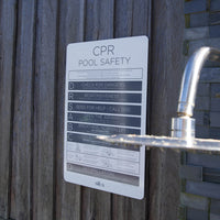 Rectangle CPR Sign - Charcoal - National Compliance