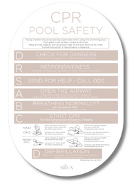 NEW - Oval CPR Sign - Fawn - National Compliance