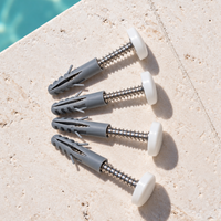 Mounting Kit: Screw Caps, Screws, and Wall Plugs