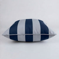 Navy Outdoor Pillow shown at angle