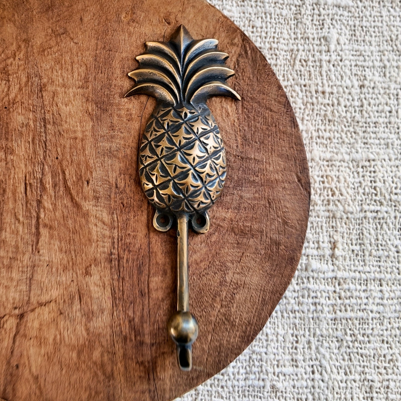Brass Pineapple Grove Hook - Antique Finish