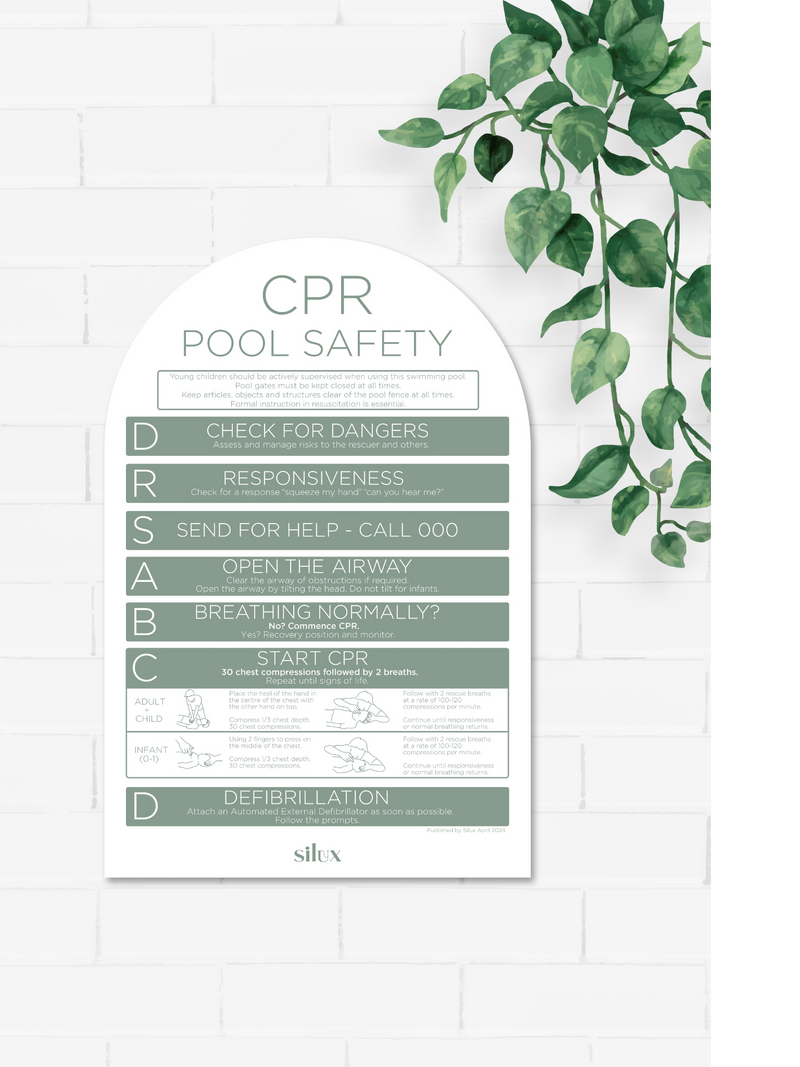 Arch CPR Sign - Sage - National Compliance