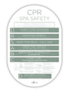 Oval SPA CPR Sign - Sage - National Compliance