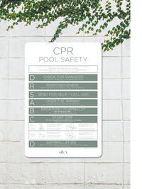 Rectangle CPR Sign - Sage - National Compliance