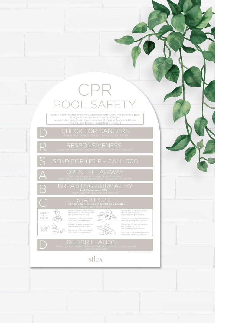 Arch CPR Sign - Sand - National Compliance