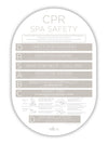 Oval SPA CPR Sign - Sand - National Compliance