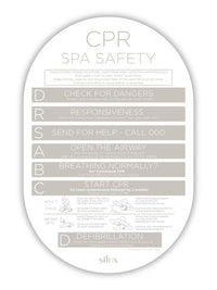 Oval SPA CPR Sign - Sand - National Compliance