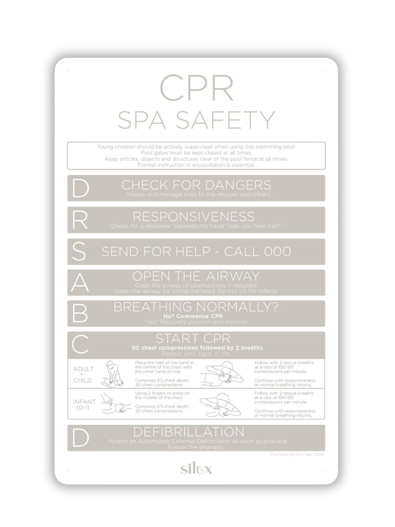 Rectangle SPA CPR Sign - Sand - National Compliance