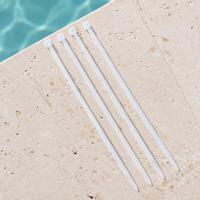 4 x White Cable Ties - Perfect for Traditional Aluminium Pool Fencing