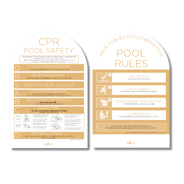 NEW Arch Double Sided - Sunshine - CPR/Pool Rules