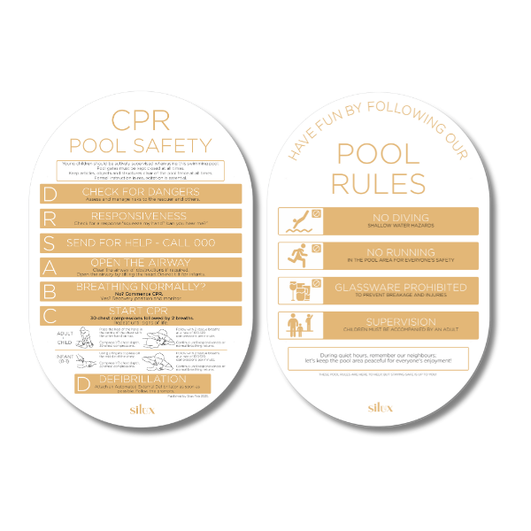 NEW Oval Double Sided - Sunshine - CPR/Pool Rules