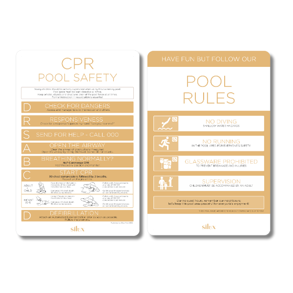 NEW Rectangle Double Sided - Sunshine - CPR/Pool Rules