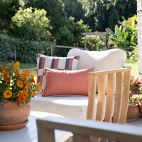 Element Check Stripe Earth - 45×45cm Outdoor Pillow