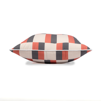 Element Check Stripe Earth - 45×45cm Outdoor Pillow