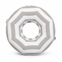 Top view of the beige and white striped Halo Float V2
