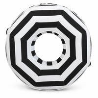 Top view of the black and white striped Halo Float V2