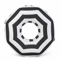 Top view of the charcoal and white striped Halo Float V2