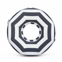 Top view of the navy and white striped Halo Float V2