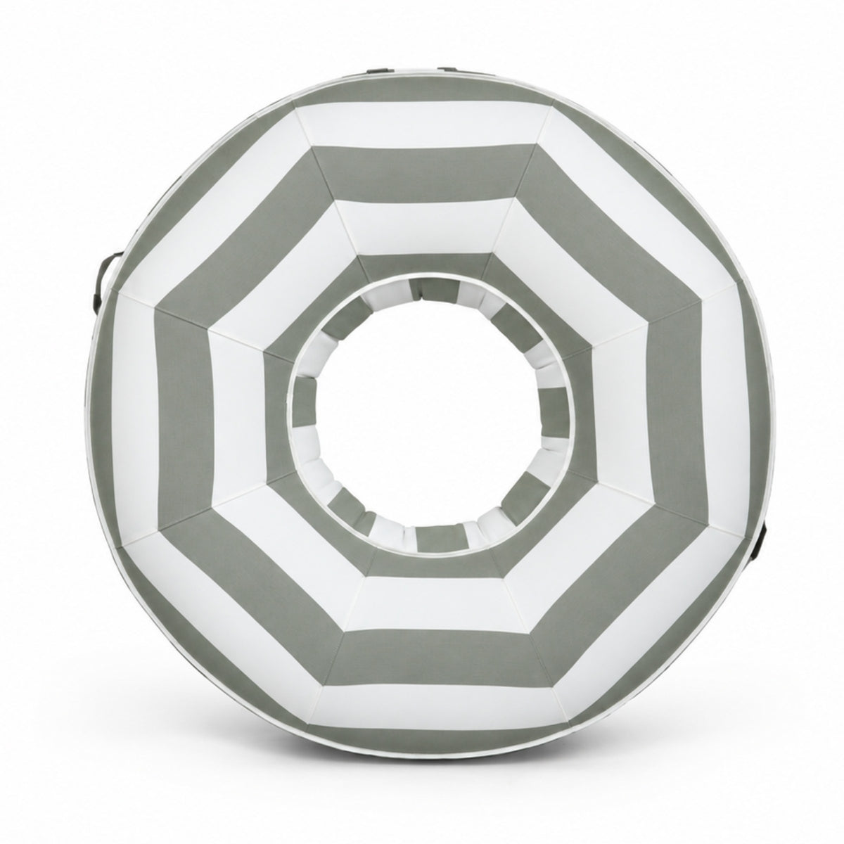 Top view of the sage and white striped Halo Float V2